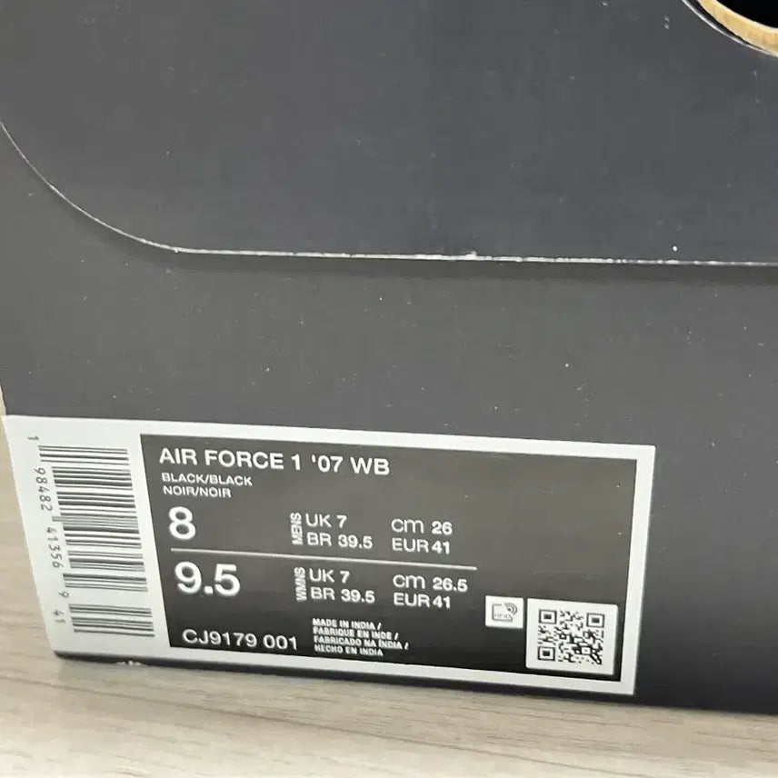 [BUNJANG] Nike Air Force WB Black Sneakers / 나이키 에어포스 wb 블랙 260