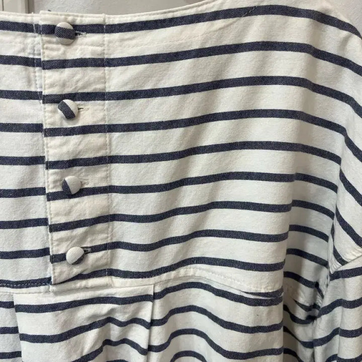 [BUNJANG] Mori Girl Mood Striped Cotton Dress / 모리걸 무드 스트라이프 코튼 원피스
