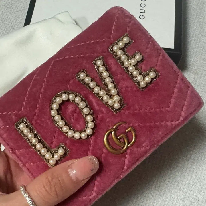 [BUNJANG] Gucci Marmont LOVE Velvet Wallet / 구찌 마몬트 LOVE 벨벳 반지갑