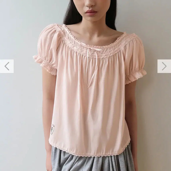 [SOLD OUT] 시눈 베이비돌 블라우스 애프리콧