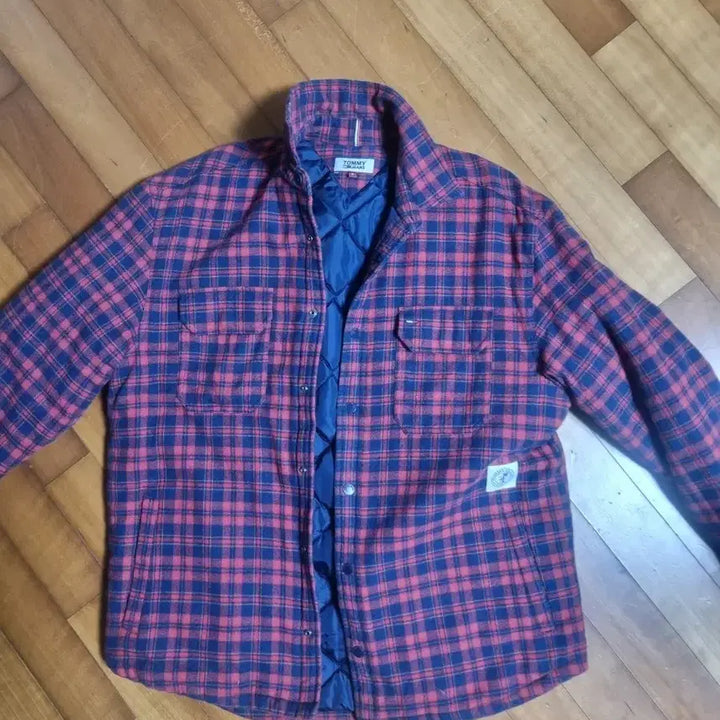[BUNJANG] Tommy Hilfiger Quilted Check Shirt S / 타미진스 체크 퀼팅 셔츠 S