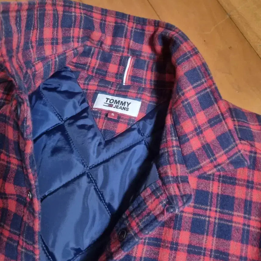 [BUNJANG] Tommy Hilfiger Quilted Check Shirt S / 타미진스 체크 퀼팅 셔츠 S