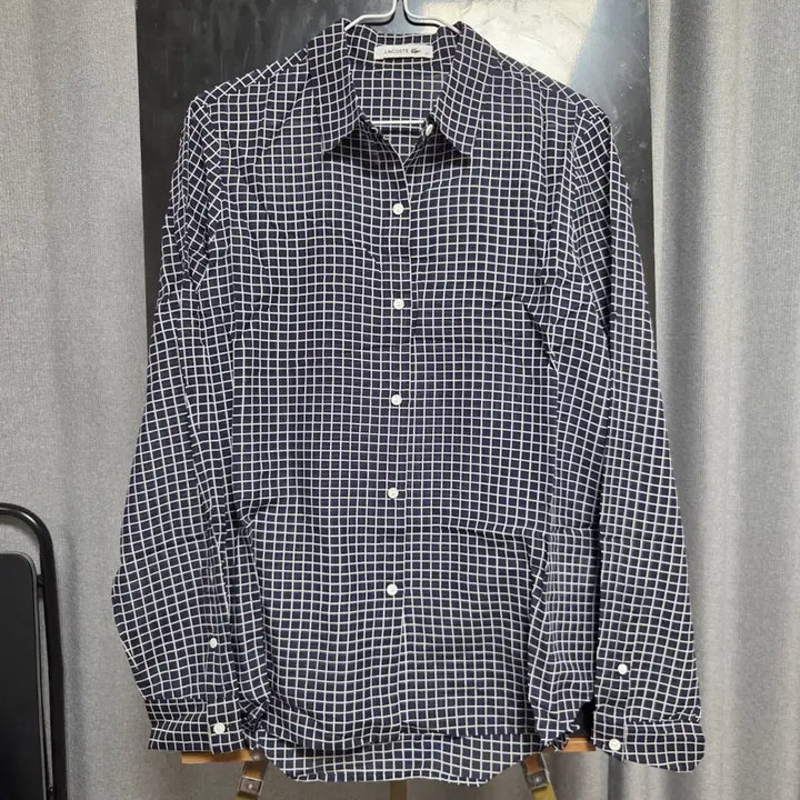 [BUNJANG] Lacoste Checkered Cotton Shirt M-L / Lacoste 체크 셔츠 M-L