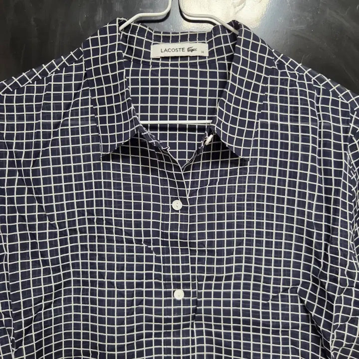 [BUNJANG] Lacoste Checkered Cotton Shirt M-L / Lacoste 체크 셔츠 M-L