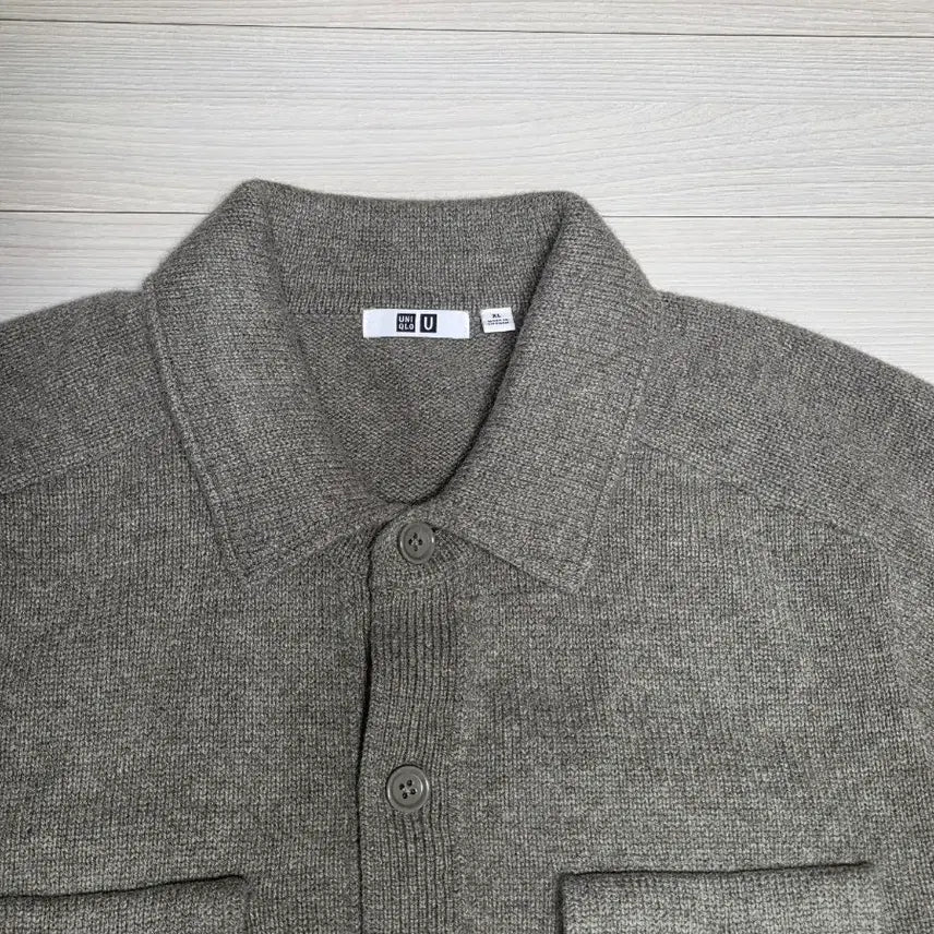 [SOLD OUT] 유니클로U 램스울 니트 자켓 XL 그린
