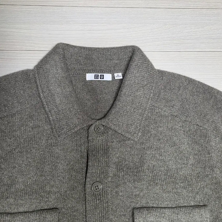 [SOLD OUT] 유니클로U 램스울 니트 자켓 XL 그린