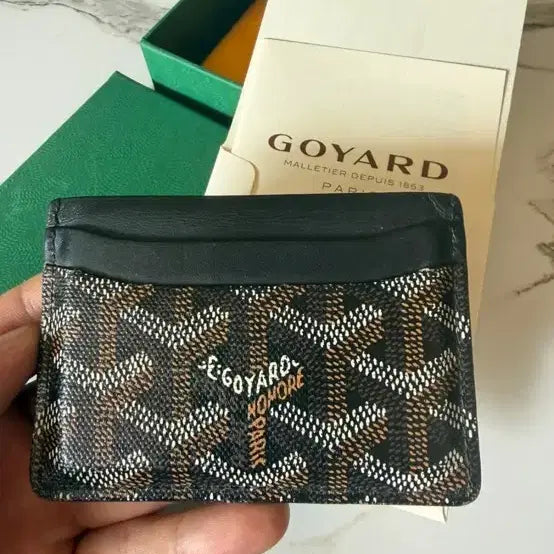 [BUNJANG] Goyard Saint Sulpice Card Wallet (Black) / 고야드 생쉴피스 카드지갑 풀박스 블랙색상