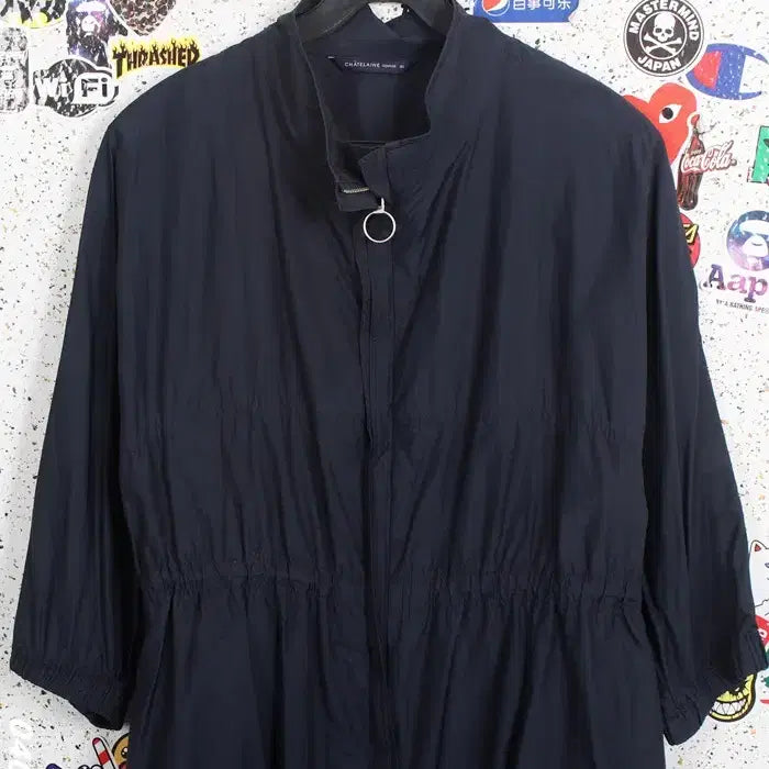 [BUNJANG] Chatelaine Nylon Zippered Jacket / 여성90/ 샤트렌 나일론 지퍼드 자켓 점퍼 NV 18-11