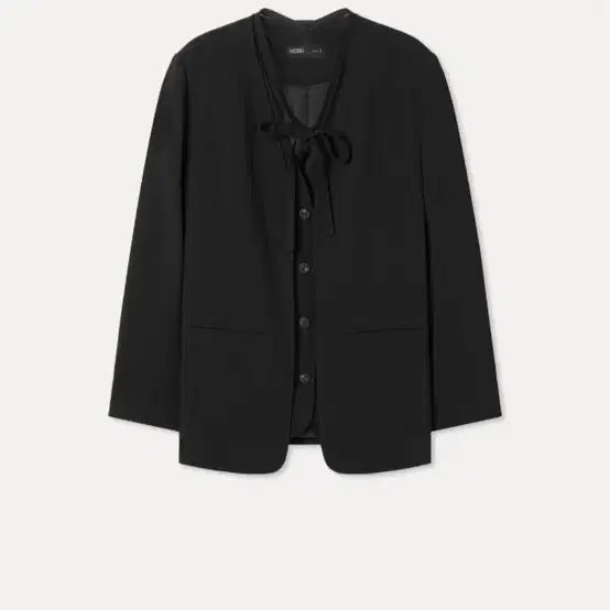 [BUNJANG] MIXXO Black Collarless Jacket / 미쏘 블랙 노카라자켓