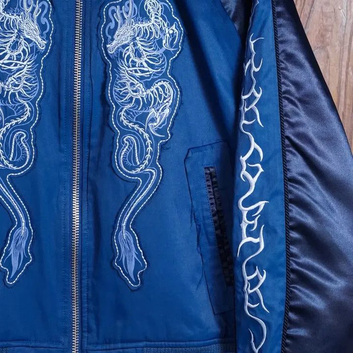 [BUNJANG] Surgery Mir Sukajan Blue Jacket / 써저리 미르 스카잔 블루 자켓