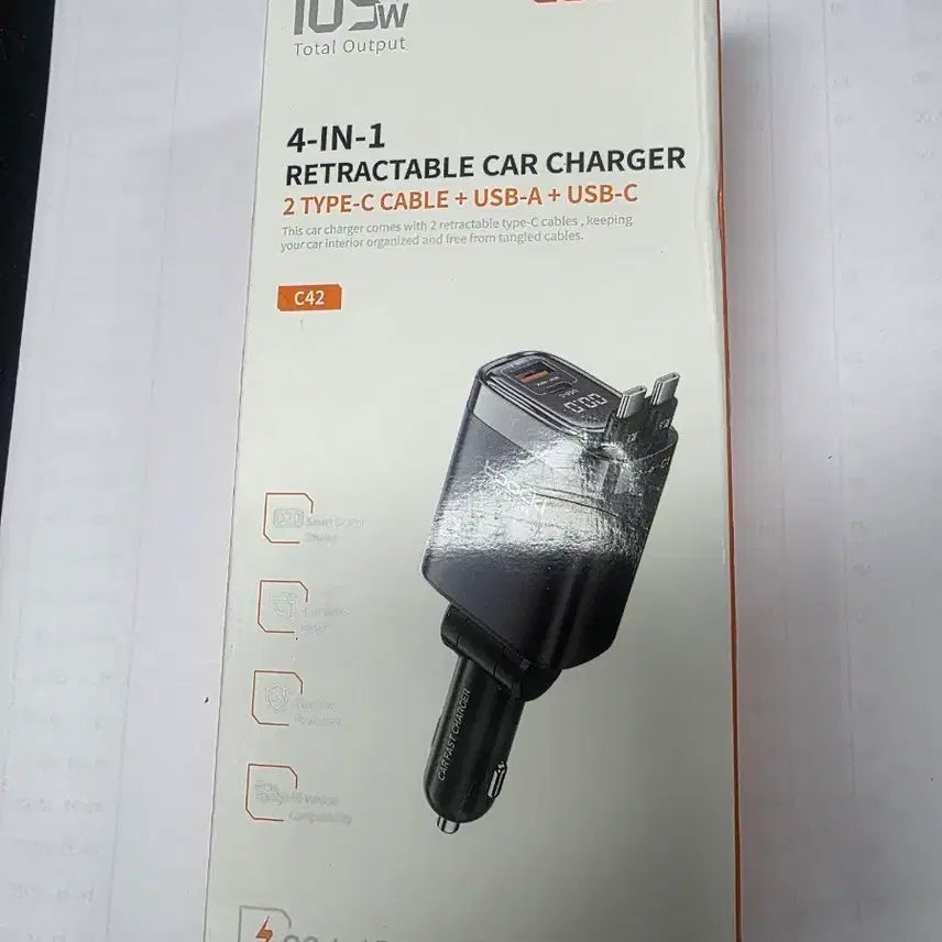 [SOLD OUT] (새제품) 투키 105w 초고속충전 4포트 차량용 충전기