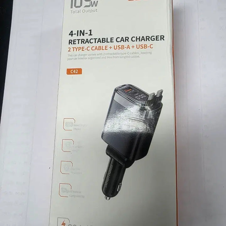 [SOLD OUT] (새제품) 투키 105w 초고속충전 4포트 차량용 충전기