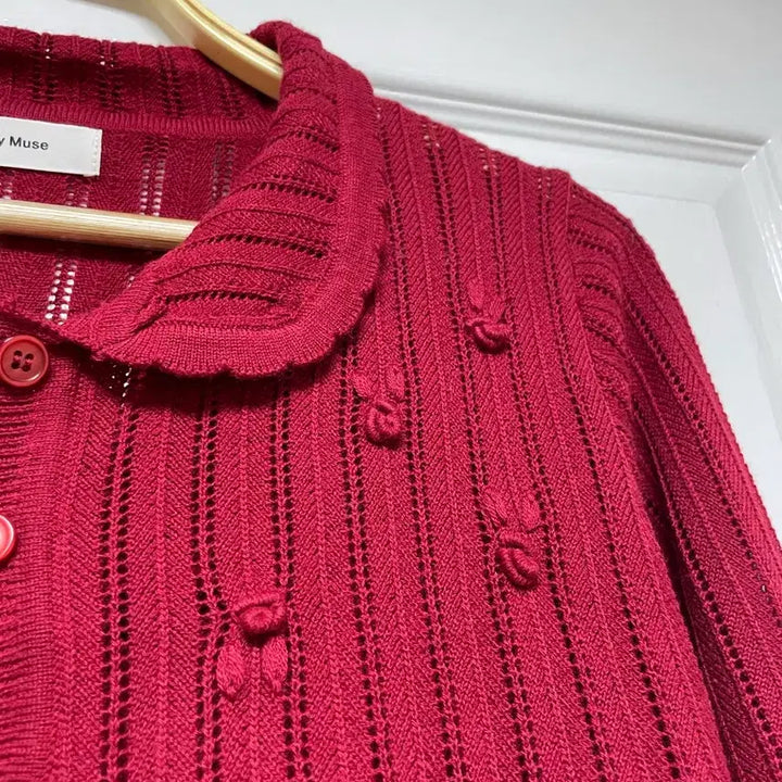 [BUNJANG] Red Cardigan and Camisole Set / 레드 가디건+나시 세트 @새옷