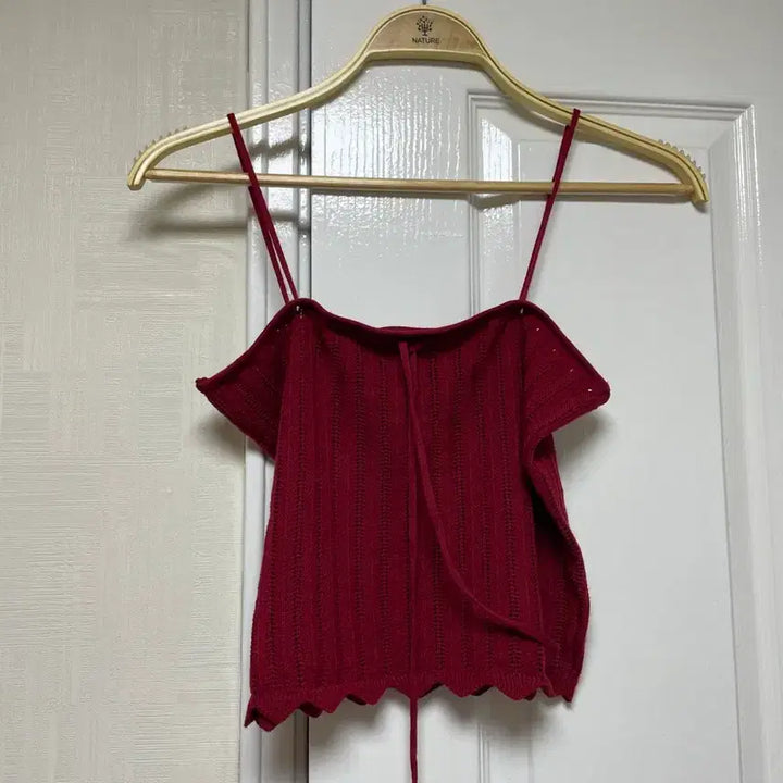 [BUNJANG] Red Cardigan and Camisole Set / 레드 가디건+나시 세트 @새옷