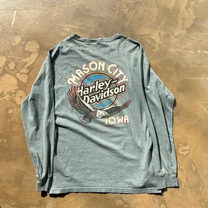 [BUNJANG] 90s Harley Davidson Long Sleeve T-Shirt / 90s Harley Davidson 롱슬리브