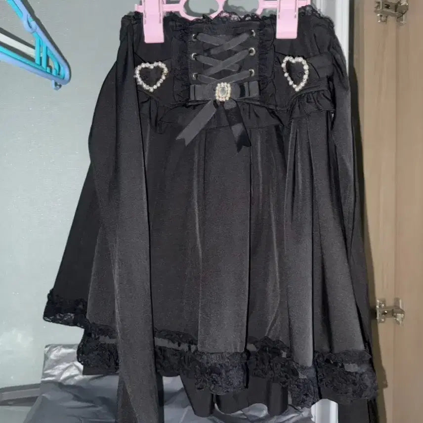 [BUNJANG] Liz Lisa Suspender Lace-up Cask Cool Skirt / 리즈리사 서스펜더 레이스 업 카슈쿨 스커트