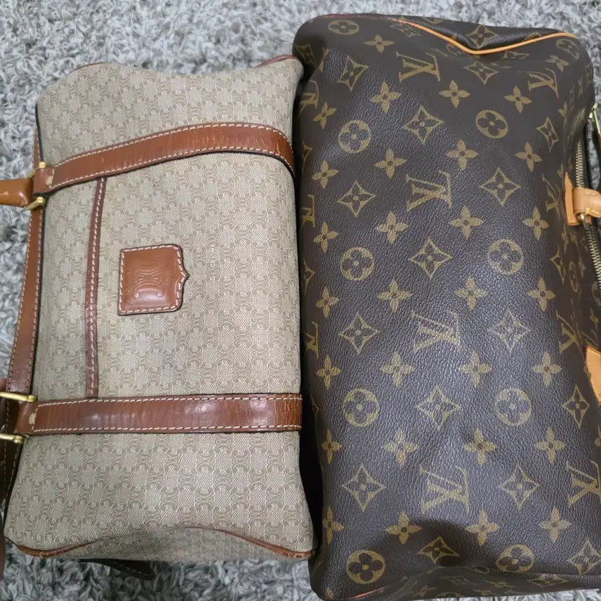 [BUNJANG] Celine Vintage Macadam Boston Bag 30 Beige / 셀린느 빈티지 마카담 보스턴백 30 베이지