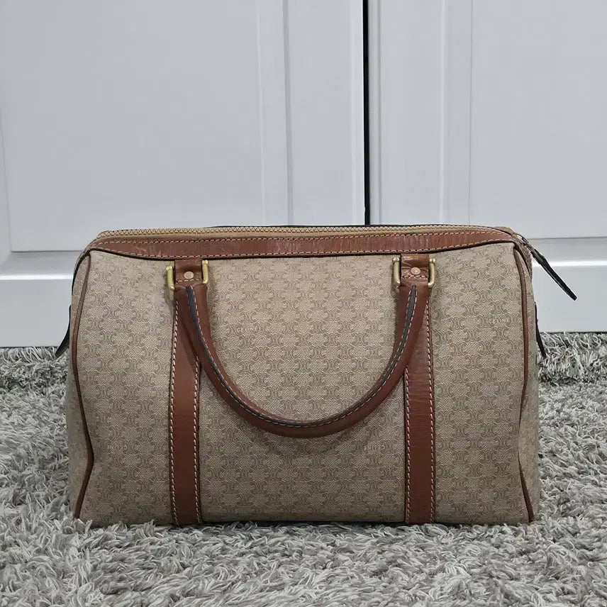 [BUNJANG] Celine Vintage Macadam Boston Bag 30 Beige / 셀린느 빈티지 마카담 보스턴백 30 베이지