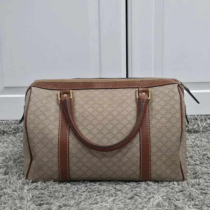 [BUNJANG] Celine Vintage Macadam Boston Bag 30 Beige / 셀린느 빈티지 마카담 보스턴백 30 베이지