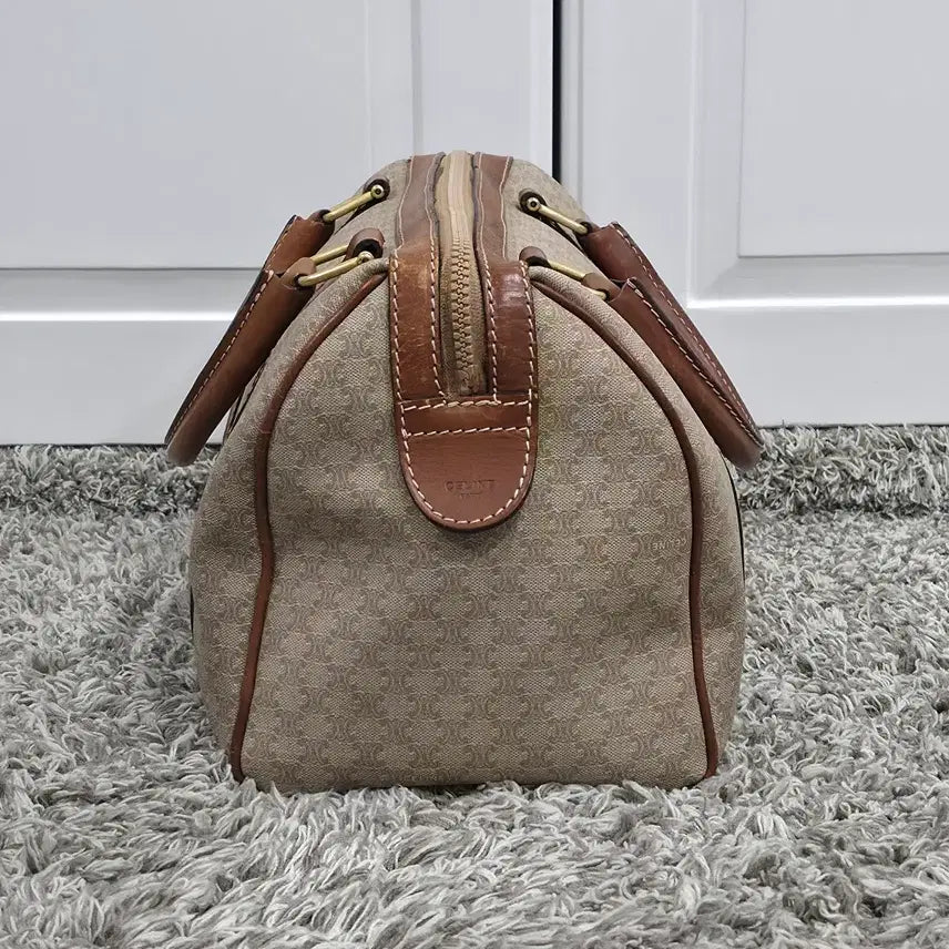 [BUNJANG] Celine Vintage Macadam Boston Bag 30 Beige / 셀린느 빈티지 마카담 보스턴백 30 베이지