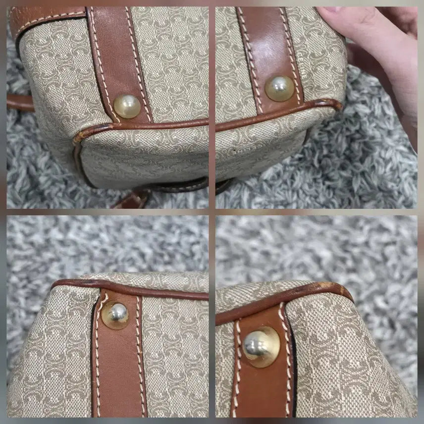 [BUNJANG] Celine Vintage Macadam Boston Bag 30 Beige / 셀린느 빈티지 마카담 보스턴백 30 베이지