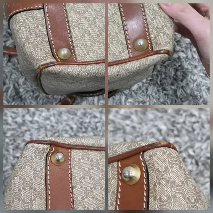 [BUNJANG] Celine Vintage Macadam Boston Bag 30 Beige / 셀린느 빈티지 마카담 보스턴백 30 베이지