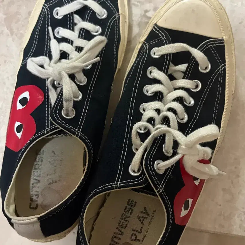 [BUNJANG] Converse Comme des Garcons Black Sneakers / 컨버스 꼼데가르송 블랙 스니커즈