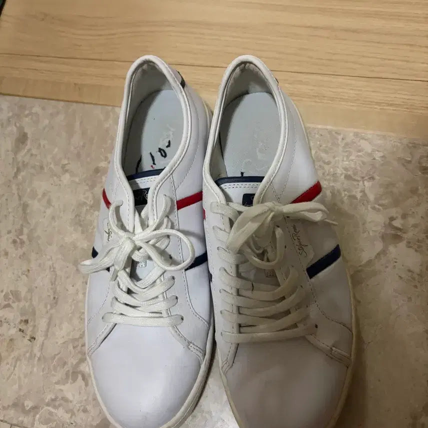 [BUNJANG] Stefano Rossi White Sneakers / 스테파노로시 흰색 스니커즈