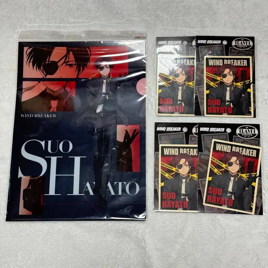 [BUNJANG] Winbre Hayato Clear File and Travel Sticker Bundle / 윈브레 스오 하야토 클리어파일+트래블스티커 일괄