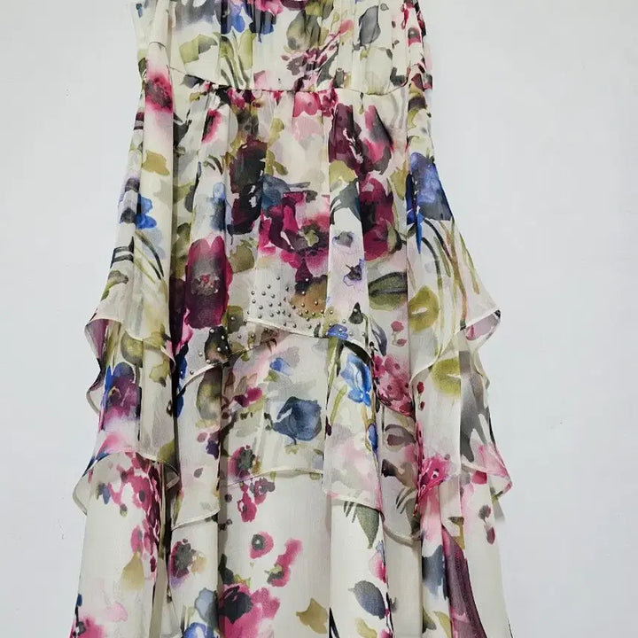 [BUNJANG] G-Cut Floral Layered Mini Dress / g-cut 꽃무늬 캉캉 레이어드 원피스 66  미사용. 신세계 정품