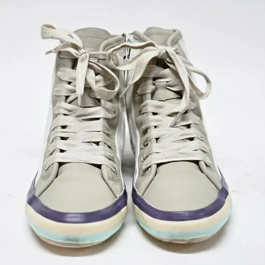 [BUNJANG] Camper High-Top Sneakers Beige/White 240mm / 캠퍼 하이탑 스니커즈 베이지/화이트 240mm 38