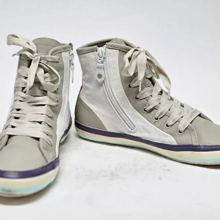 [BUNJANG] Camper High-Top Sneakers Beige/White 240mm / 캠퍼 하이탑 스니커즈 베이지/화이트 240mm 38