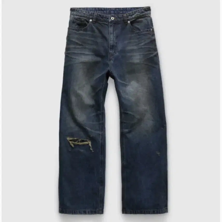 [BUNJANG] Cour Semi Flare Embossed Dirty Washed Jeans / S) 쿠어 세미 플레어 엠보 더티 워시드 진스