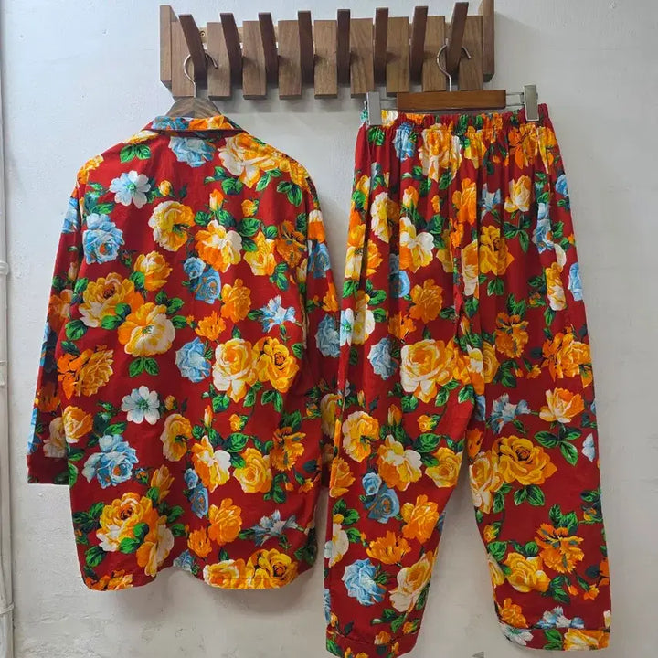 [SOLD OUT] KENZO 플라워 패턴 긴팔 파자마 세트