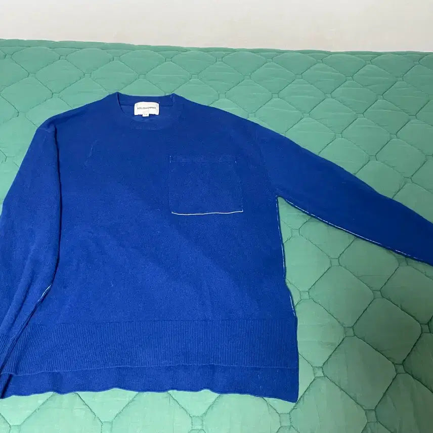 [BUNJANG] Solid Homme Blue Knit Sweater / 솔리드옴므 48사이즈 블루 니트 팔아요.