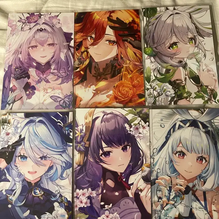 [BUNJANG] Genshin Impact &amp; Honkai Star Rail Illustration Postcard Set / 원신, 붕스 엽서 일러스트 6장