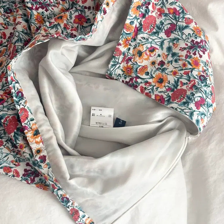 [BUNJANG] Cotton Floral Flare Long Skirt / 코튼 플라워 롱 스커트