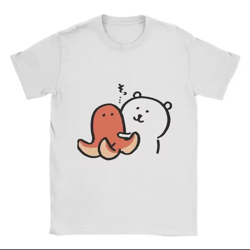 [BUNJANG] Nongdamgom Damgom Character White T-shirt / 농담곰 담곰이 캐릭터 반팔 티셔츠
