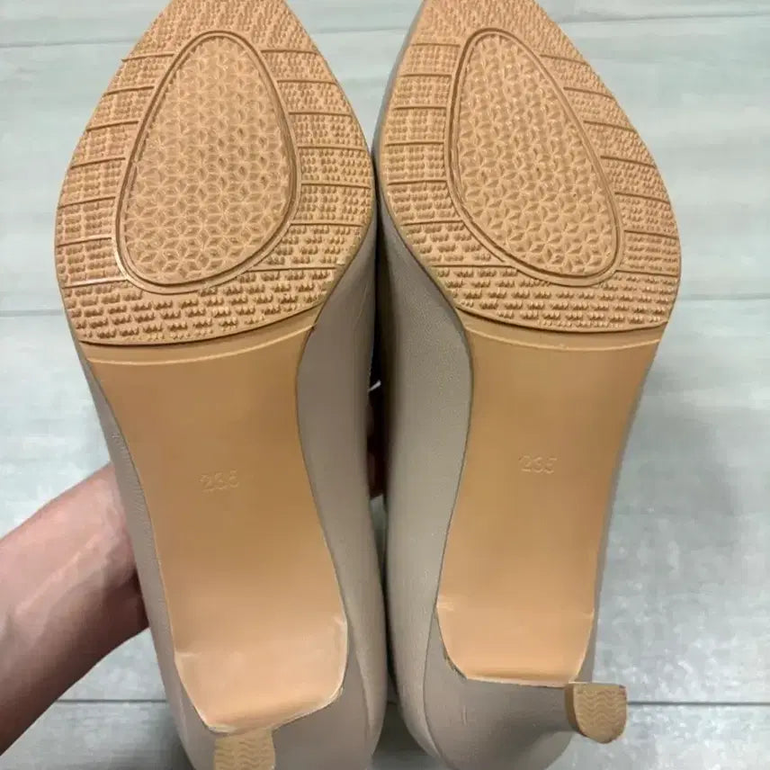 [BUNJANG] Handmade Beige Leather Pumps 230mm / 백화점수제화 베이지 천연 양가죽 펌프스 230사이즈 굽 7cm 새상품