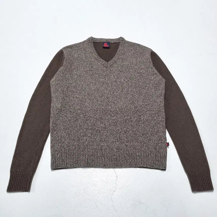 [BUNJANG] DOLCE &amp; GABBANA Two-Tone V-Neck Knit Sweater / 빈티지 DOLCE &amp; GABBANA 투톤 V넥 니트 - 48 돌체앤가바나