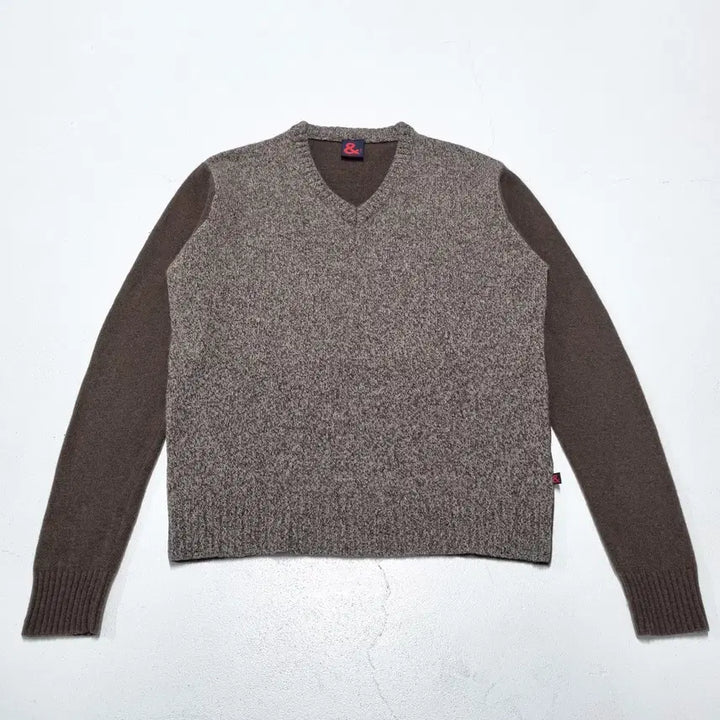 [BUNJANG] DOLCE &amp; GABBANA Two-Tone V-Neck Knit Sweater / 빈티지 DOLCE &amp; GABBANA 투톤 V넥 니트 - 48 돌체앤가바나