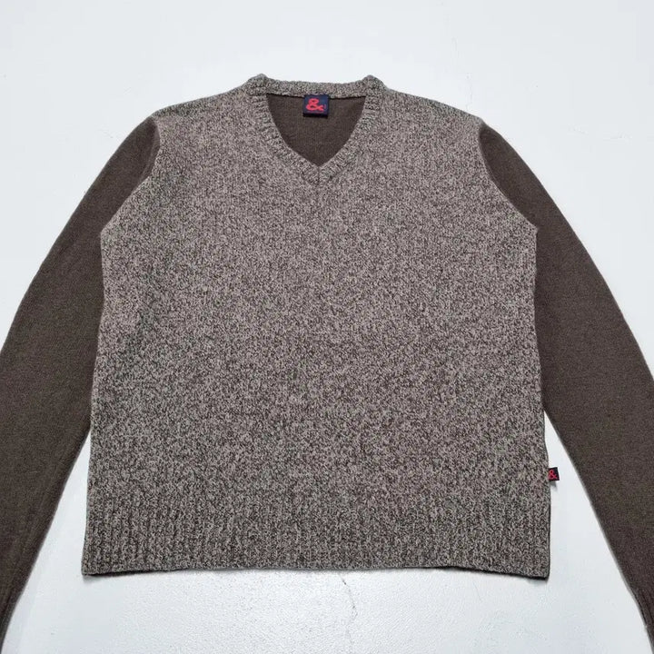 [BUNJANG] DOLCE &amp; GABBANA Two-Tone V-Neck Knit Sweater / 빈티지 DOLCE &amp; GABBANA 투톤 V넥 니트 - 48 돌체앤가바나