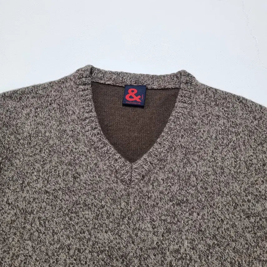 [BUNJANG] DOLCE &amp; GABBANA Two-Tone V-Neck Knit Sweater / 빈티지 DOLCE &amp; GABBANA 투톤 V넥 니트 - 48 돌체앤가바나