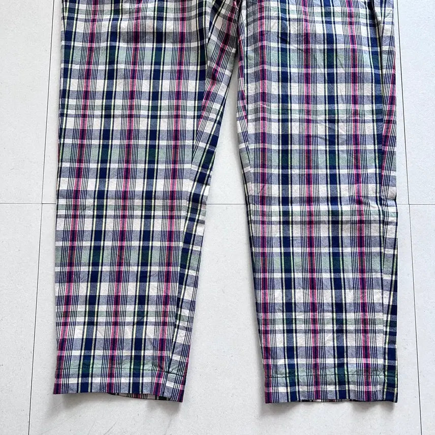 [SOLD OUT] 90s 폴로 랄프로렌 마드라스 체크 신치백 코튼 팬츠 38x30