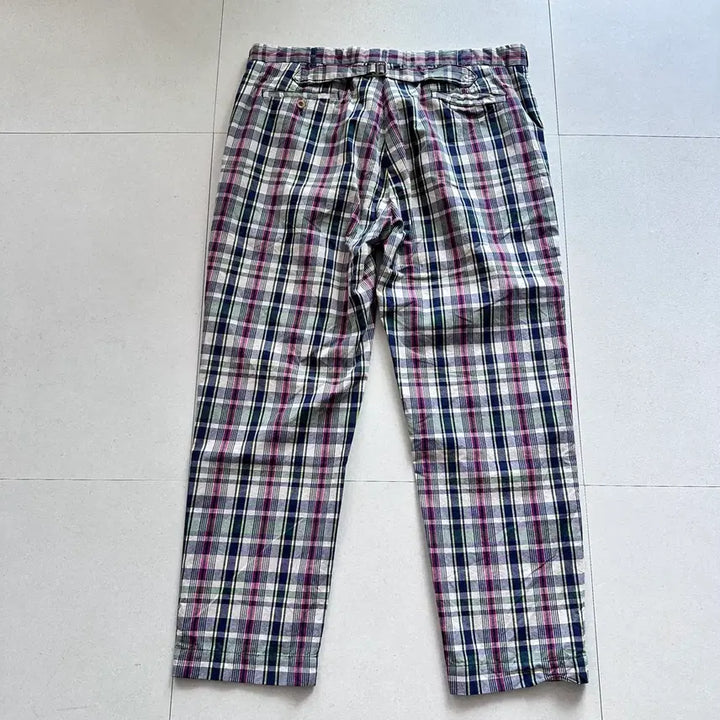 [SOLD OUT] 90s 폴로 랄프로렌 마드라스 체크 신치백 코튼 팬츠 38x30