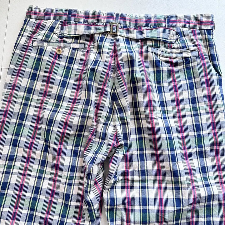 [SOLD OUT] 90s 폴로 랄프로렌 마드라스 체크 신치백 코튼 팬츠 38x30