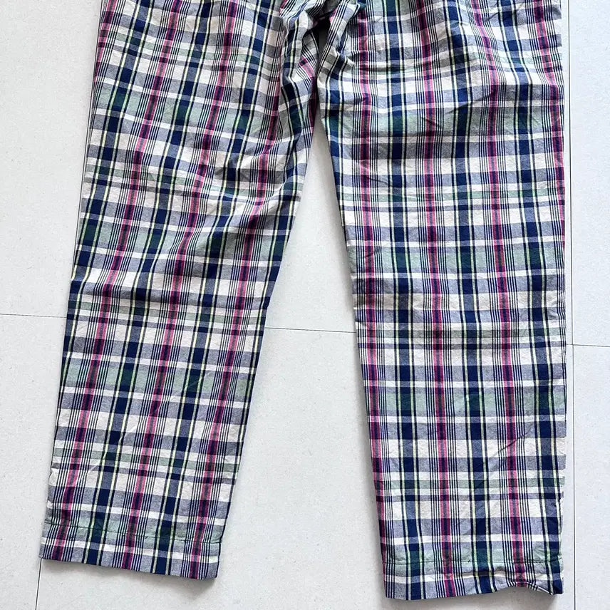 [SOLD OUT] 90s 폴로 랄프로렌 마드라스 체크 신치백 코튼 팬츠 38x30