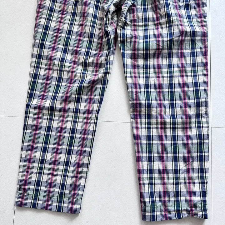 [SOLD OUT] 90s 폴로 랄프로렌 마드라스 체크 신치백 코튼 팬츠 38x30