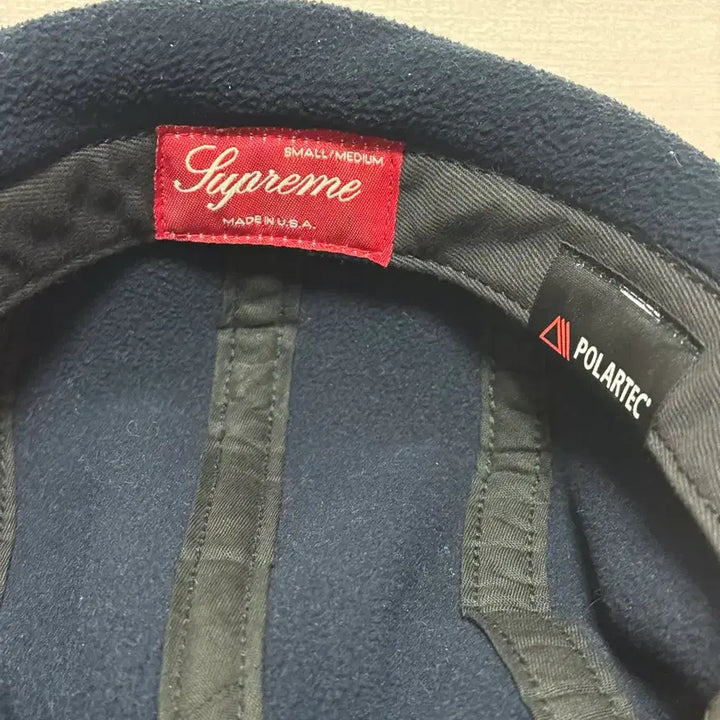 [BUNJANG] Supreme Box Logo Camp Cap Polartec Navy / 슈프림 박스로고 캠프캡 폴라텍 네이비