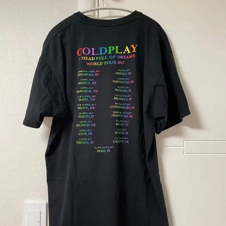 [BUNJANG] Coldplay 2017 World Tour Shirt / 콜드플레이 2017 월드 투어 셔츠